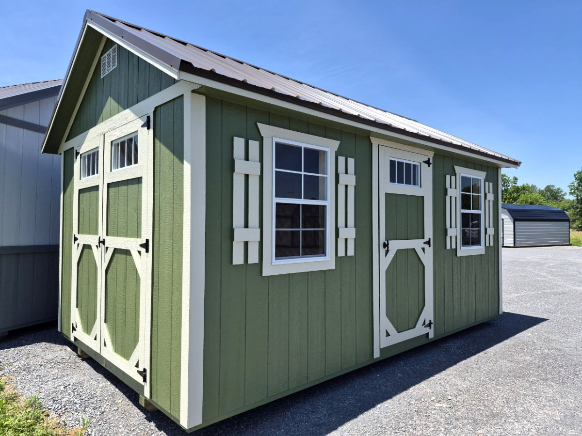 10x16 Painted Deluxe Garden Shed - Image 1