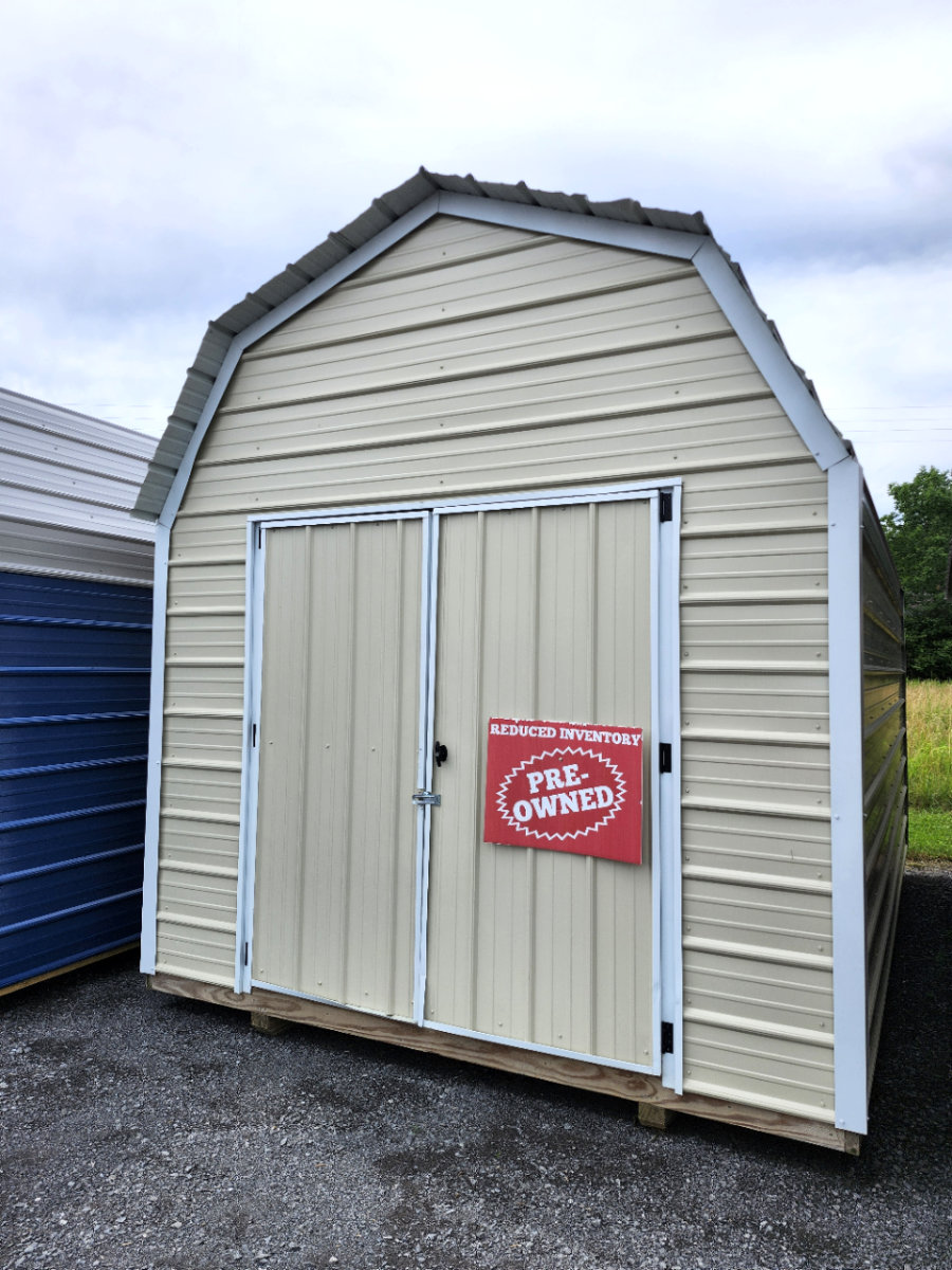 Repo - 10x16 Beige Econo Lofted Barn Utility Shed