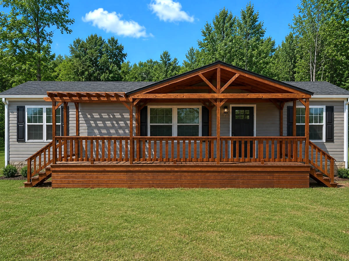 10x30 Deluxe Covered Deck & Pergola - Image 1