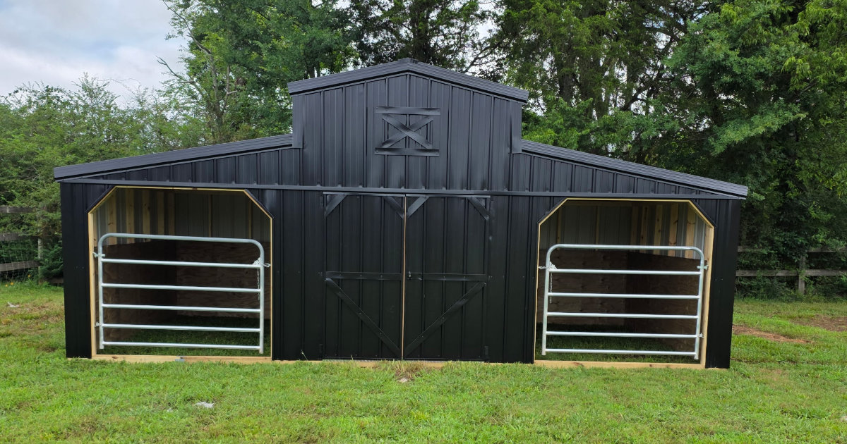 12x24 Western Horse Barn Delivered to Lascassas, TN