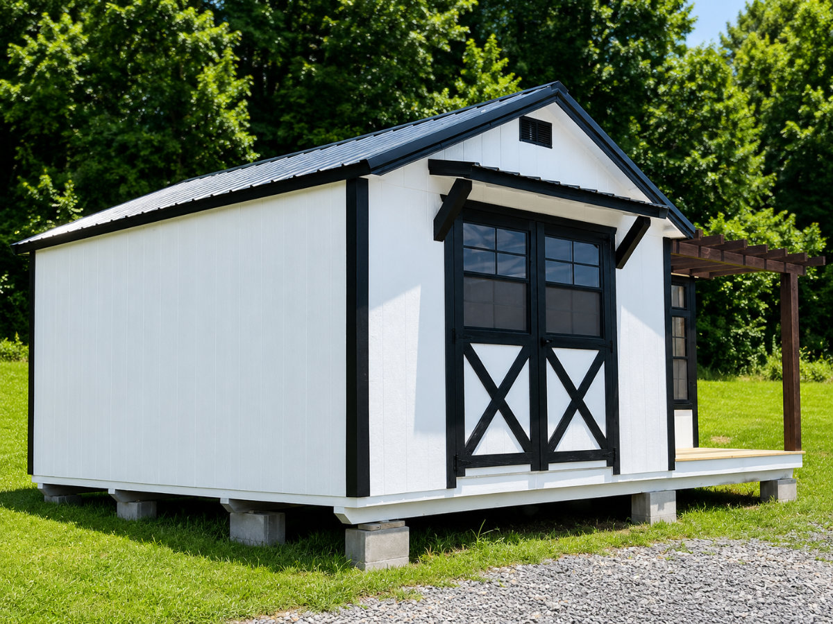 14x20 Corner Porch Building Delivered to Pleasant Shade, TN gallery image 1