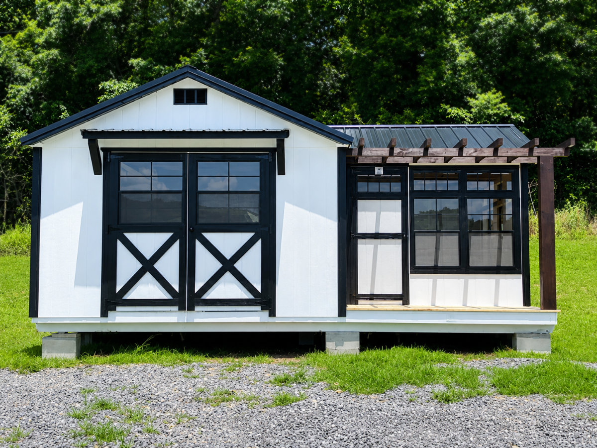 14x20 Corner Porch Building Delivered to Pleasant Shade, TN gallery image 2