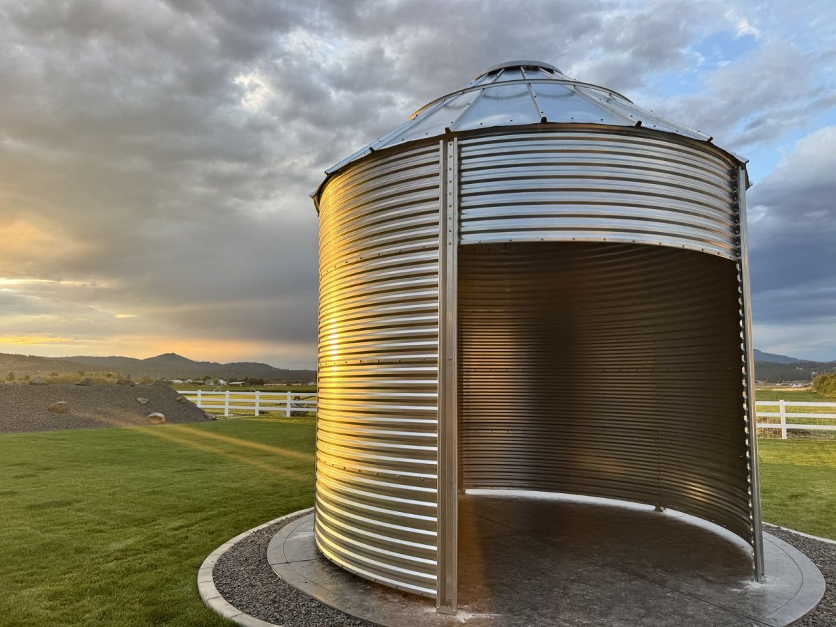 15-Foot Grain Bin Gazebo Installed in Post Falls, Idaho gallery image 1