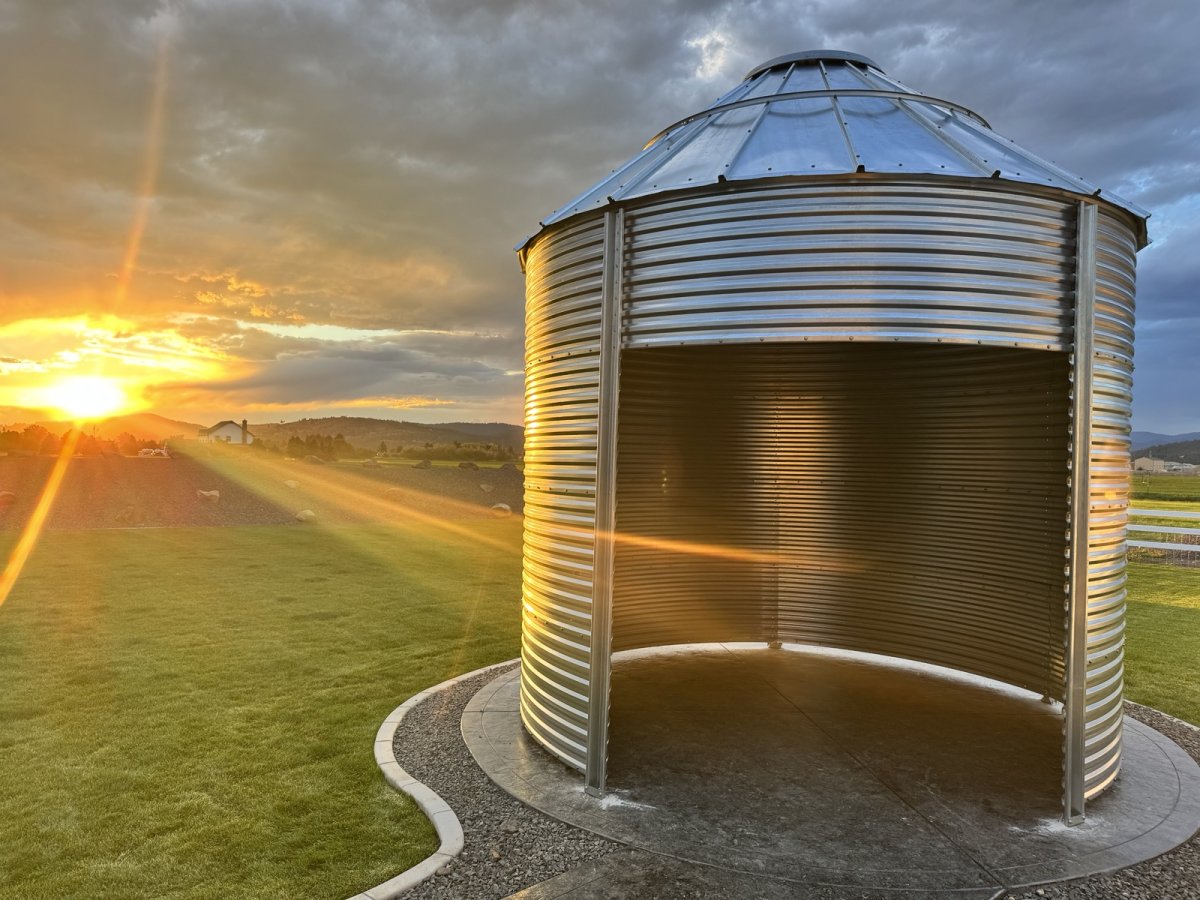 15-Foot Grain Bin Gazebo Installed in Post Falls, Idaho gallery image 2