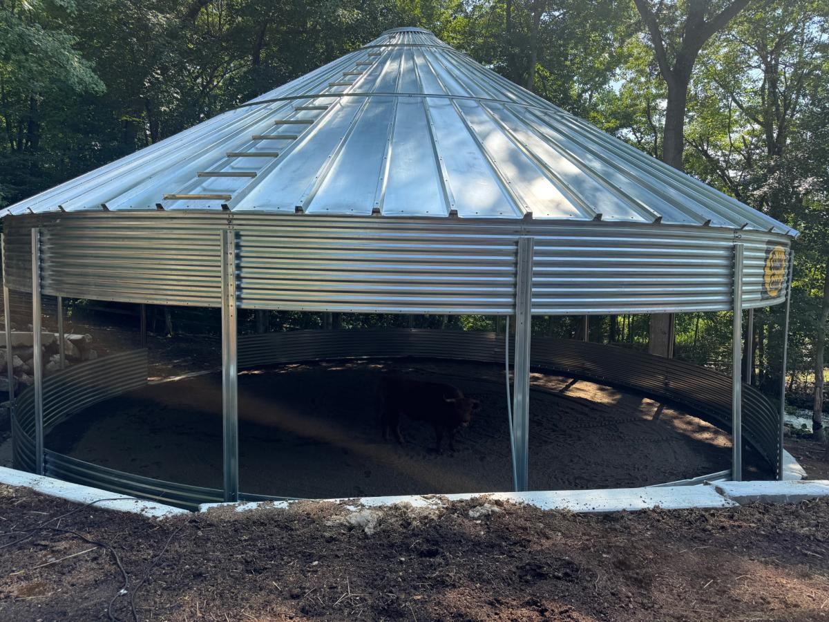 45' Grain Bin Horse Arena Delivered to Newtown, Connecticut gallery image 1