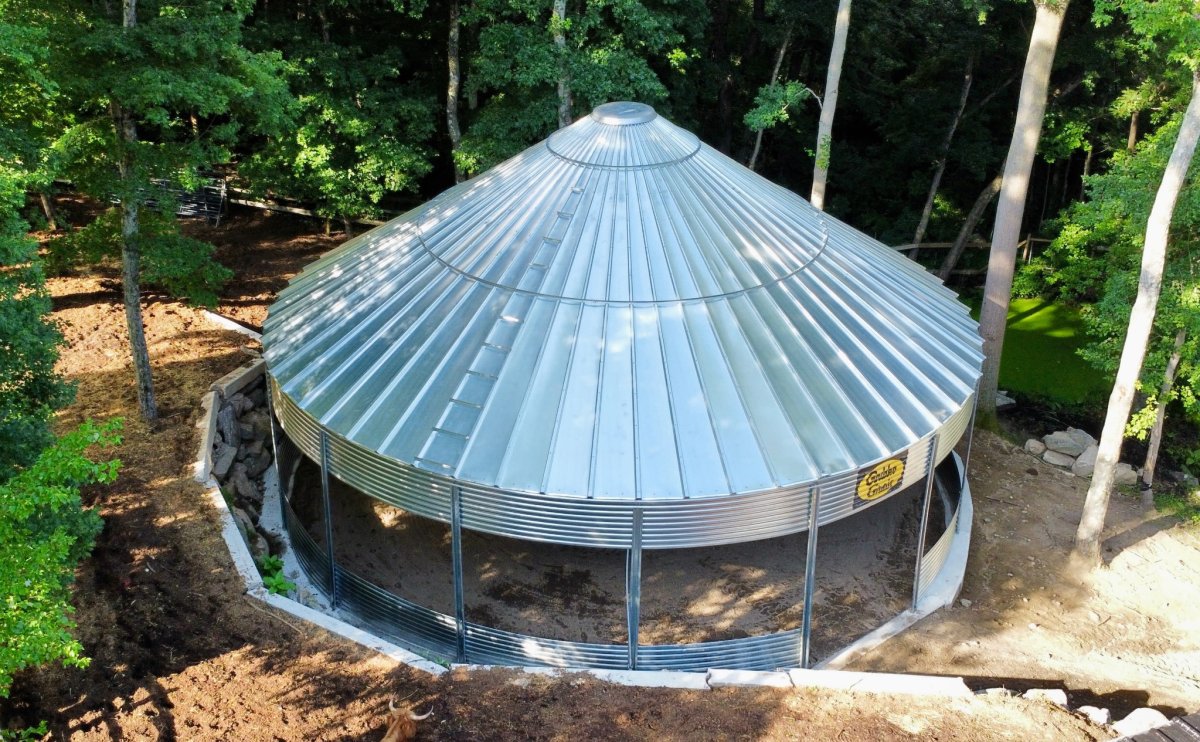 45' Grain Bin Horse Arena Delivered to Newtown, Connecticut gallery image 2