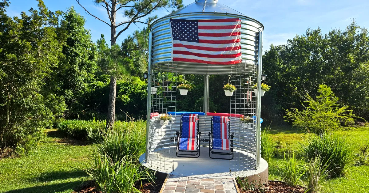 9-Foot Grain Bin Gazebo Delivered to Sebring, Florida