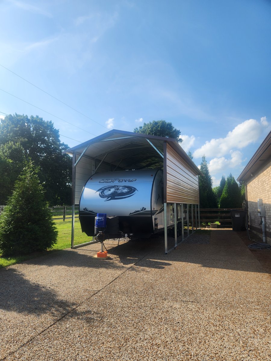 Custom Camper Carport Installed in Gallatin, TN gallery image 1